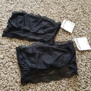 NWT women's Calvin Klein black  bra embroidery